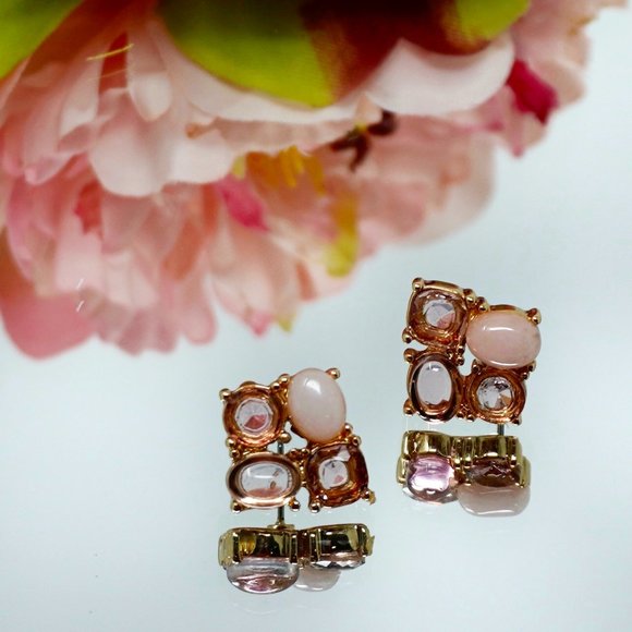 White House Black Market Jewelry - WHBM Mixed-Stone Earrings with Malay Jade